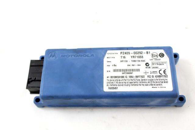 PZ409-00292-B1 CENTRALINA MODULO TELEFONO BLUETOOTH MOTOROLA TOYOTA RAV 4 2.0 B 4X4 112KW 5M 5P (2008) RICAMBIO USATO USATO T16YR71033