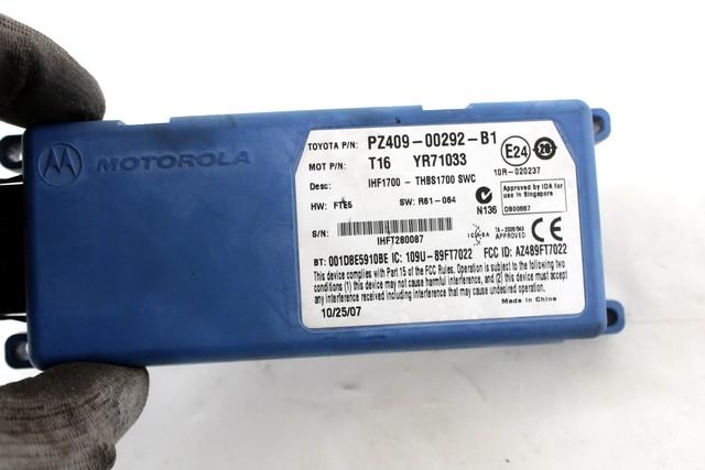 PZ409-00292-B1 CENTRALINA MODULO TELEFONO BLUETOOTH MOTOROLA TOYOTA RAV 4 2.0 B 4X4 112KW 5M 5P (2008) RICAMBIO USATO USATO T16YR71033