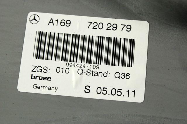 A1697203179 MOTORINO MECCANISMO ALZA-VETRO ALZA-CRISTALLO PORTA ANTERIORE SINISTRA MERCEDES CLASSE B 200 W245 2.0 D 103KW AUT 5P (2011) RICAMBIO USATO A1698204142