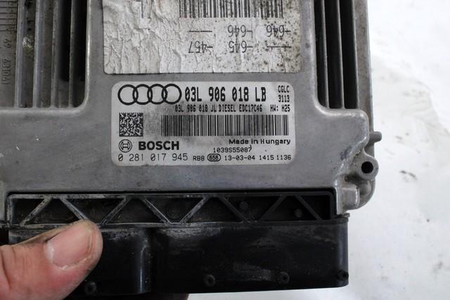 03L906018LB CENTRALINA INIEZIONE MOTORE AUDI A6 C7 SW 3.0 D 230KW 4X4 AUT 5P (2013) RICAMBIO USATO 0281017945