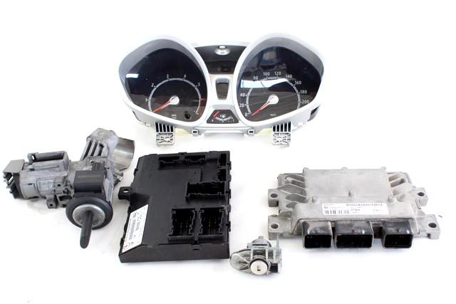 8V21-12A650-TH KIT ACCENSIONE AVVIAMENTO FORD FIESTA 1.4 G 71KW 5M 5P (2010) RICAMBIO USATO CON CENTRALINA MOTORE, QUADRO STRUMENTI CONTACHILOMETRI, BLOCCHETTI ACCENSIONE APERTURA CON CHIAVE 8V51-15K600-CG 9V21-3F880-EA