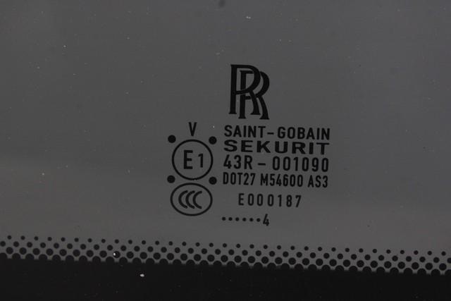 54107212844 VETRO TETTO PANORAMICO OSCURATO PARTE POSTERIORE ROLLS-ROYCE GHOST 6.6 B 420KW 4P (2014) RICAMBIO USATO 54107311882 54107269299 