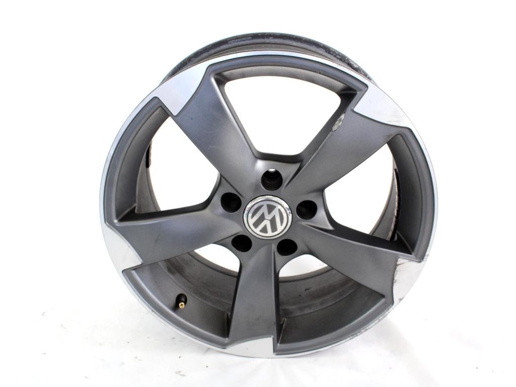 CERCHIO IN LEGA AFTERMARKET DA 17 POLLICI 5 FORI 7.5JX17H2 ET 25 VOLKSWAGEN SCIROCCO 1.4 B 90KW 6M 3P (2009) RICAMBIO USATO LEGGERMENTE STRISCIATO, INTERASSE 5X112