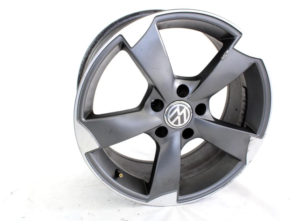 CERCHIO IN LEGA AFTERMARKET DA 17 POLLICI 5 FORI 7.5JX17H2 ET 25 VOLKSWAGEN SCIROCCO 1.4 B 90KW 6M 3P (2009) RICAMBIO USATO LEGGERMENTE STRISCIATO, INTERASSE 5X112