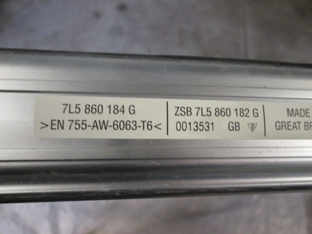 BARRA MODANUTURA TETTO SINGOLA OEM N. 7L5860184G PI?CES DE VOITURE D'OCCASION PORSCHE CAYENNE (2003 -2008) BENZINA D?PLACEMENT. 45 ANN?E 2004