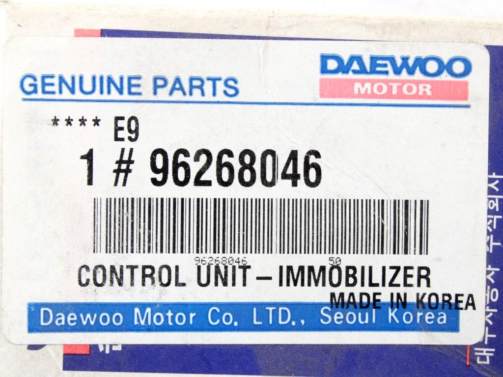 96268046 CENTRALINA IMMOBILIZER DAEWOO LEGANZA 2.0 98KW (2000) RICAMBIO NUOVO