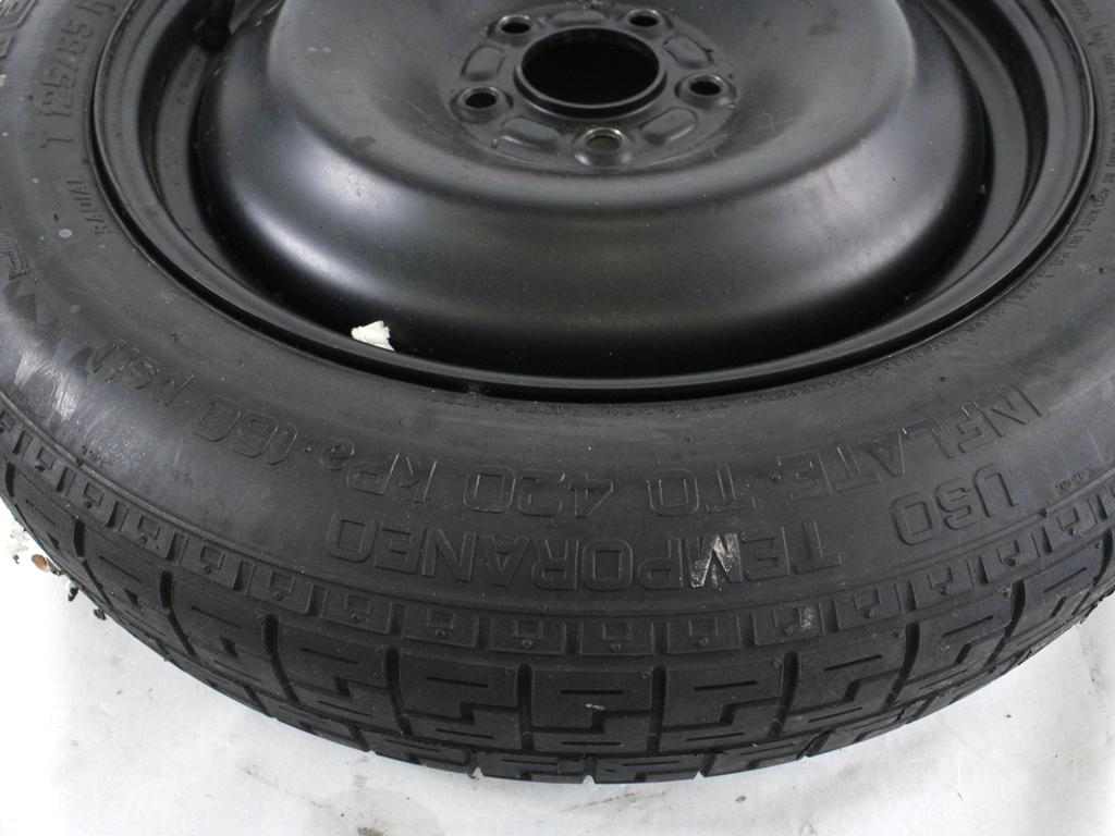 1909109 RUOTINO DI SCORTA PIRELLI SPARE TYRE 125/85 R16 99M FORD FOCUS 1.6 D 66KW 5M 5P (2007) RICAMBIO USATO CON CERCHIO IN FERRO DA 16 POLLICI 5 FORI 4,0BX16 ET 25 INTERASSE 5X108 