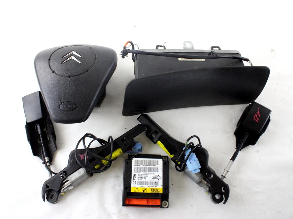 9660855180 KIT AIRBAG CITROEN C2 1.4 D 50KW 5M 3P (2006) RICAMBIO USATO CON CENTRALINA AIRBAG, PRETENSIONATORI CINTURE DI SICUREZZA, AIRBAG GUIDATORE, AIRBAG PASSEGGERO 96380009VD 8216Y4 18M72780ZE 9639873877 9640676877