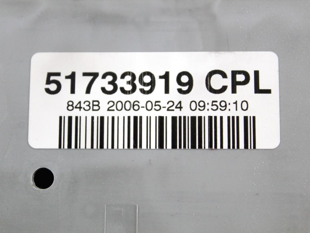 55202548 KIT ACCENSIONE AVVIAMENTO LANCIA YPSILON 1.3 D 51KW 5M 3P (2006) RICAMBIO USATO CON CENTRALINA MOTORE, BLOCCHETTI ACCENSIONE APERTURA CON CHIAVE 51779423 51733919 46845361 