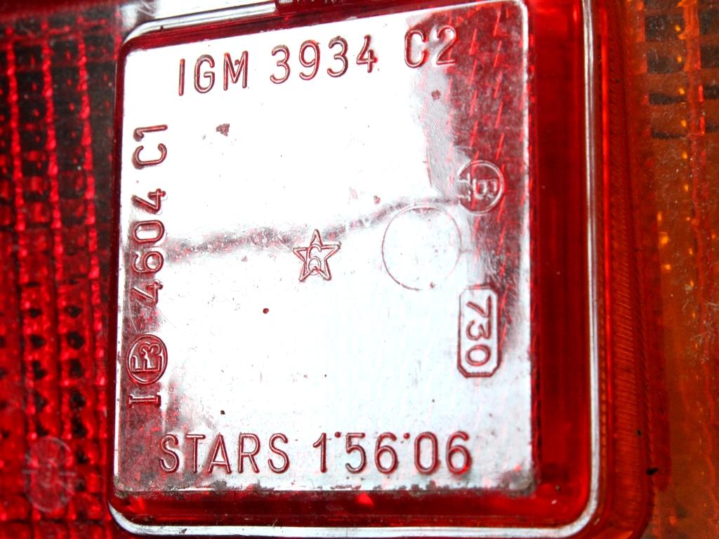 1.190.00 FARO FANALE POSTERIORE LATO DESTRO STARS FIAT 128 1.3 5P (1973) RICAMBIO USATO 9360 9362