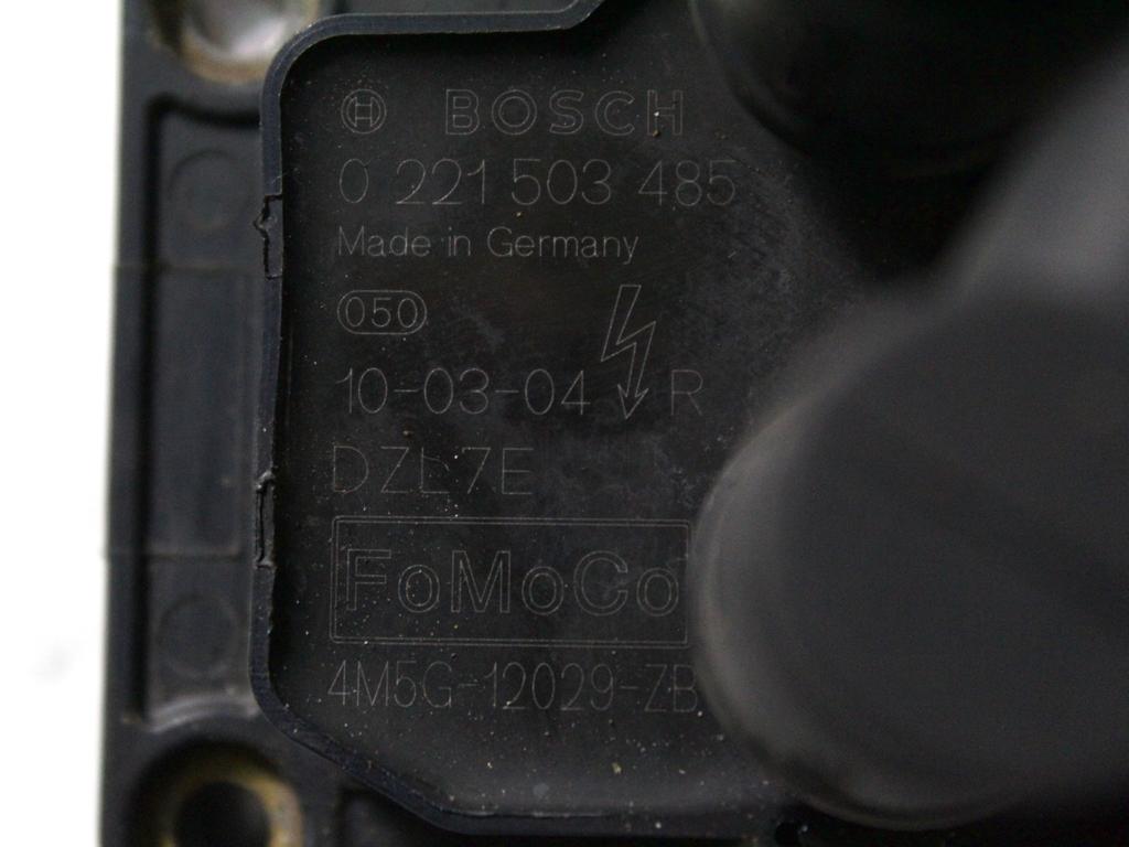 4M5G-12029-ZB BOBINA ACCENSIONE FORD FIESTA 1.2 B 60KW 5M 5P (2010) RICAMBIO USATO 0221503485
