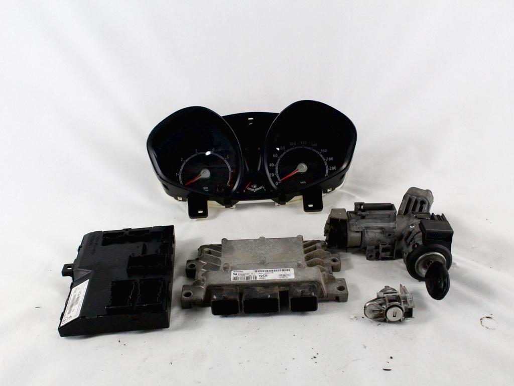 AV21-12A650-CB KIT ACCENSIONE AVVIAMENTO FORD FIESTA 1.2 B 60KW 5M 5P (2010) RICAMBIO USATO CON CENTRALINA MOTORE, QUADRO STRUMENTI CONTACHILOMETRI 8V51-15K600-CH 8A6F-10894-BC