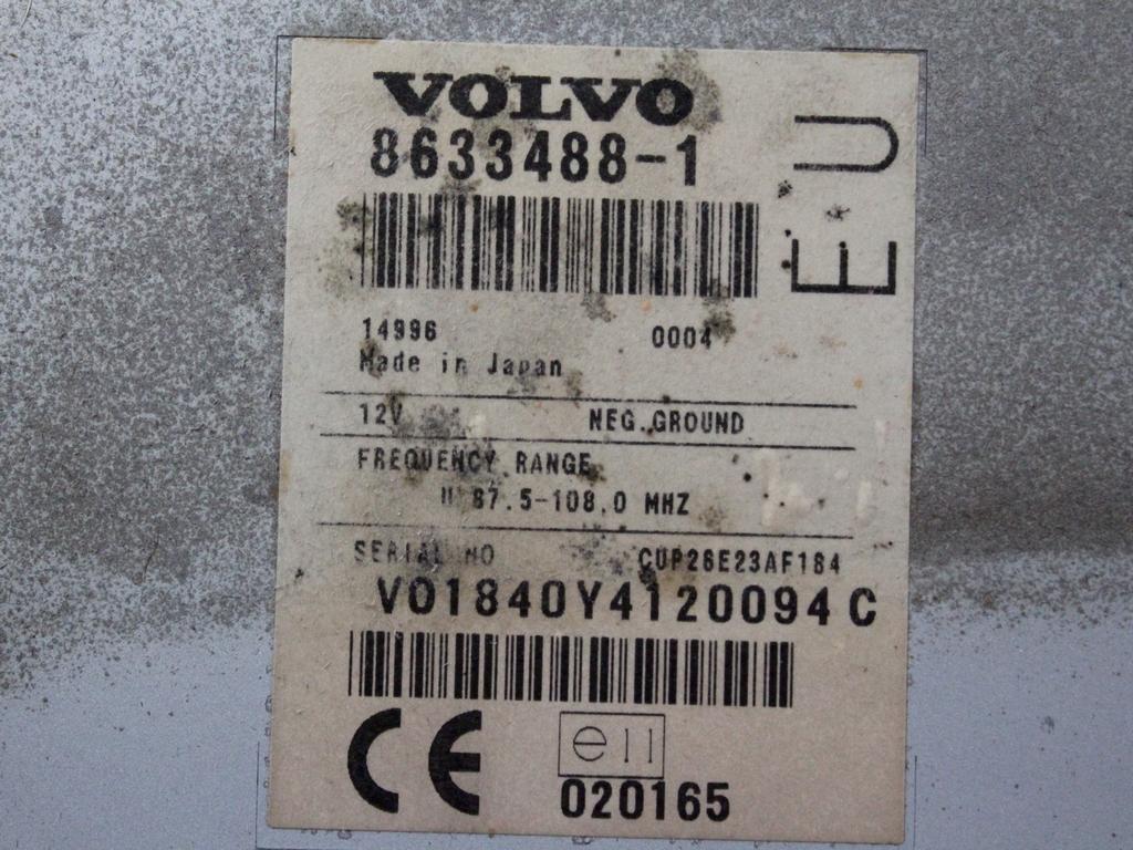 8633488 CENTRALINA MODULO SISTEMA DI NAVIAGAZIONE SATELLITARE VOLVO V70 SW 2.5 D 103KW 6M 5P (2000) RICAMBIO USATO