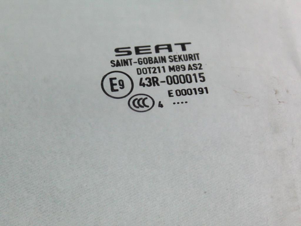 5F9845025 VETRO SCENDENTE PORTA POSTERIORE SINISTRA SEAT LEON ST SW 1.4 M 81KW 6M 5P (2015) RICAMBIO USATO