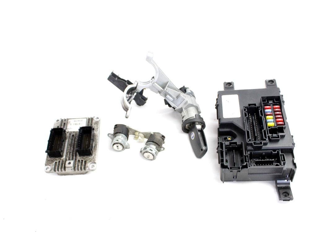 51793104 KIT ACCENSIONE AVVIAMENTO FIAT GRANDE PUNTO 1.2 B 48KW 5M 5P (2006) RICAMBIO USATO CON CENTRALINA MOTORE, BLOCCHETTI ACCENSIONE APERTURA CON CHIAVE 51793074 51795429