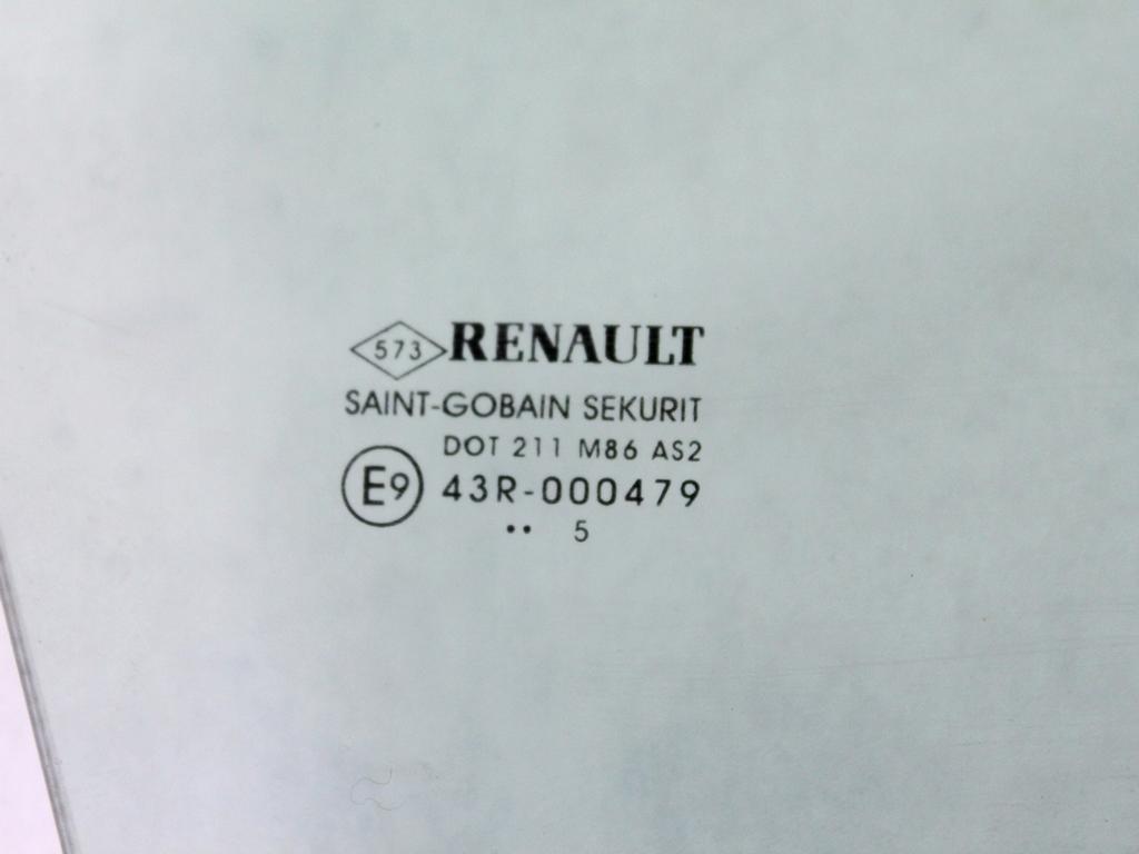803007357R VETRO SCENDENTE PORTA ANTERIORE DESTRA RENAULT MEGANE 3 SW 1.5 D 81KW 6M 5P (2015) RICAMBIO USATO