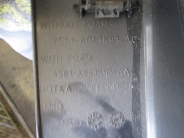 PI?CES ACCOL?E.PLANCHE BORD, PARTIE INF. OEM N. 2S61A043K93-AC PI?CES DE VOITURE D'OCCASION FORD FIESTA JH JD MK5 R (01/2006 - 2008) DIESEL D?PLACEMENT. 14 ANN?E 2008