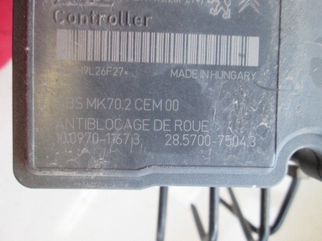 GROUPE HYDRAULIQUE DXC OEM N. 10.0207-0200.4 PI?CES DE VOITURE D'OCCASION CITROEN C3 MK2 SC (2009 - 2016) BENZINA D?PLACEMENT. 14 ANN?E 2010