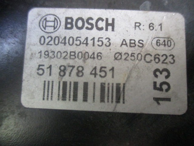 SERVO DE FREIN SANS POMPE OEM N. 51878451 PI?CES DE VOITURE D'OCCASION ALFA ROMEO MITO 955 (2008 - 2018) BENZINA D?PLACEMENT. 14 ANN?E 2010