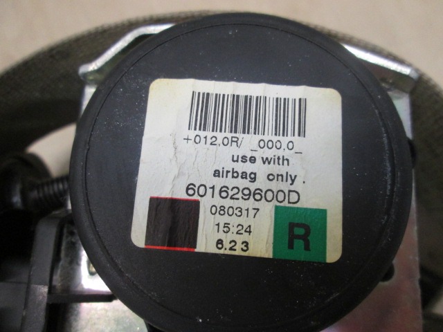 CEINTURE DE S?CURIT? OEM N. 72119138250 PI?CES DE VOITURE D'OCCASION BMW SERIE 5 E60 E61 (2003 - 2010) DIESEL D?PLACEMENT. 30 ANN?E 2008